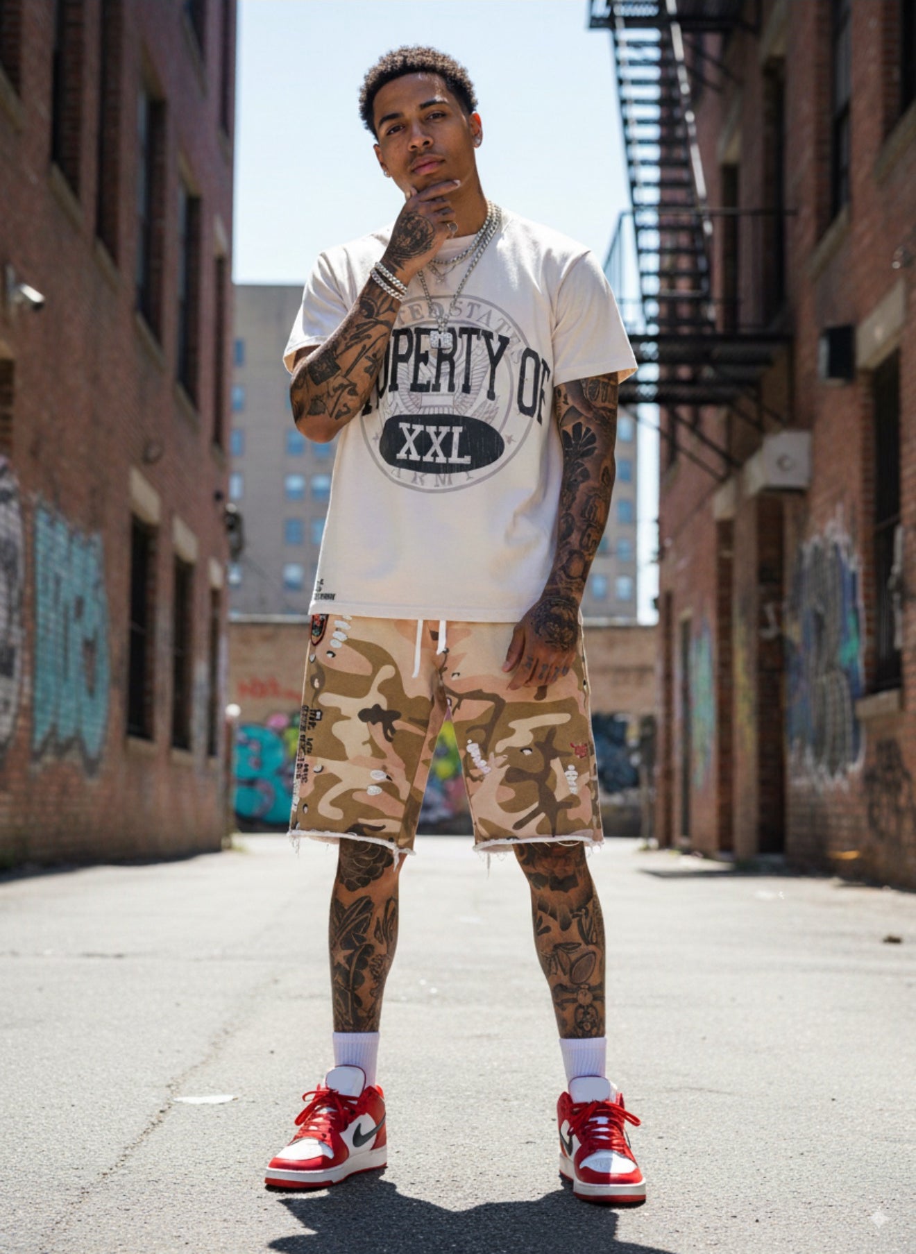 Me Vs Me “War With Yourself” Camo Shorts