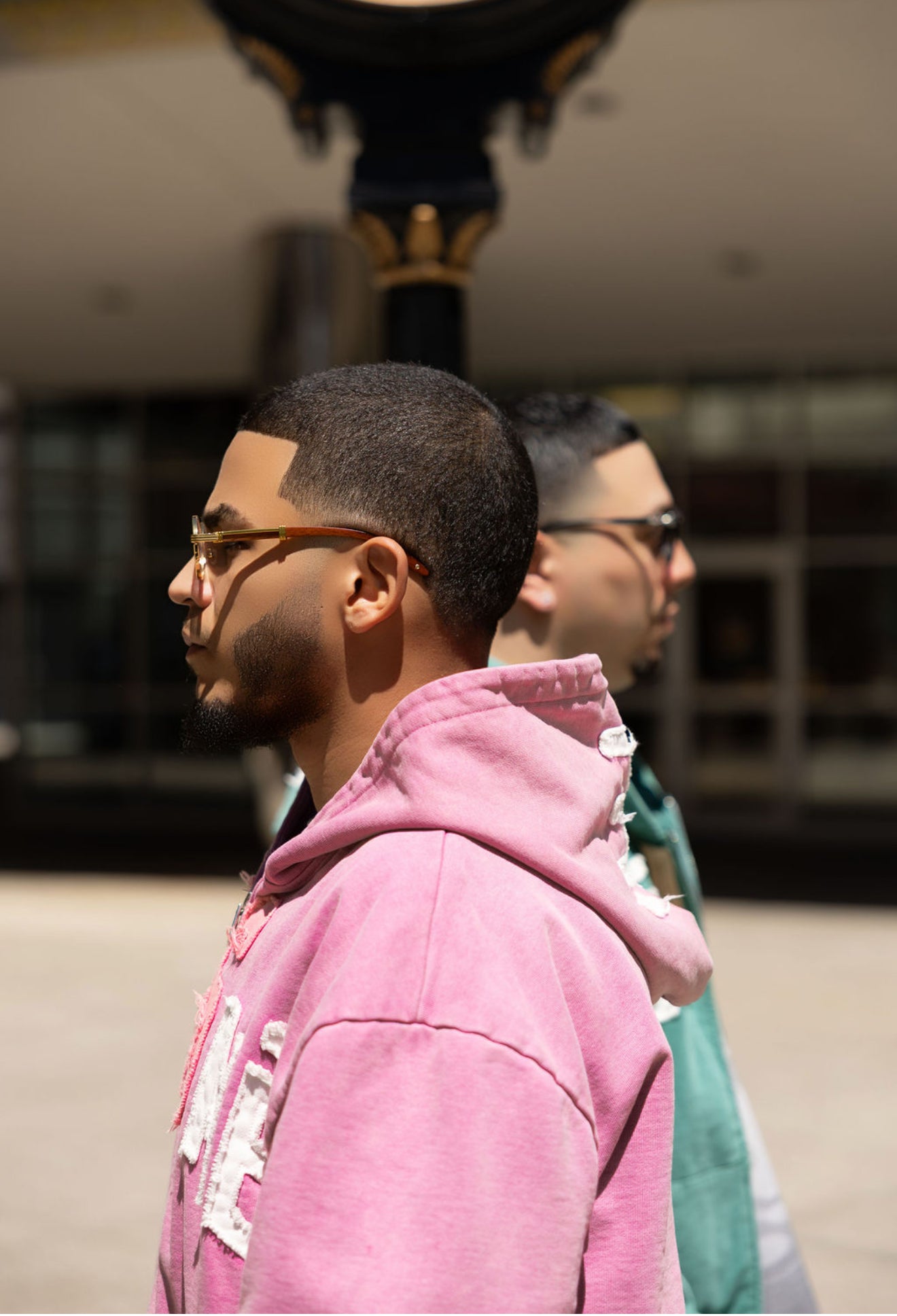 Me Vs Me Acid Washed Hoodie - Starburst Pink