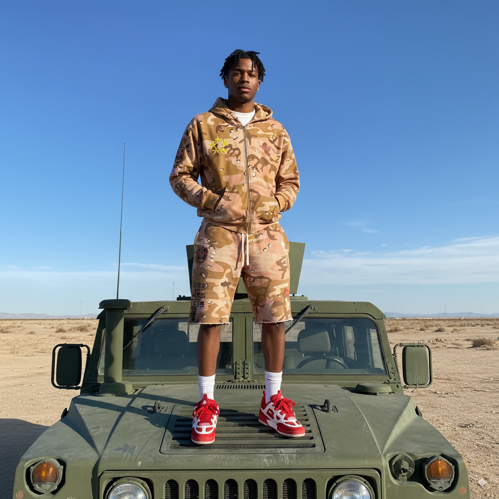 Me Vs Me “War With Yourself” Camo Shorts