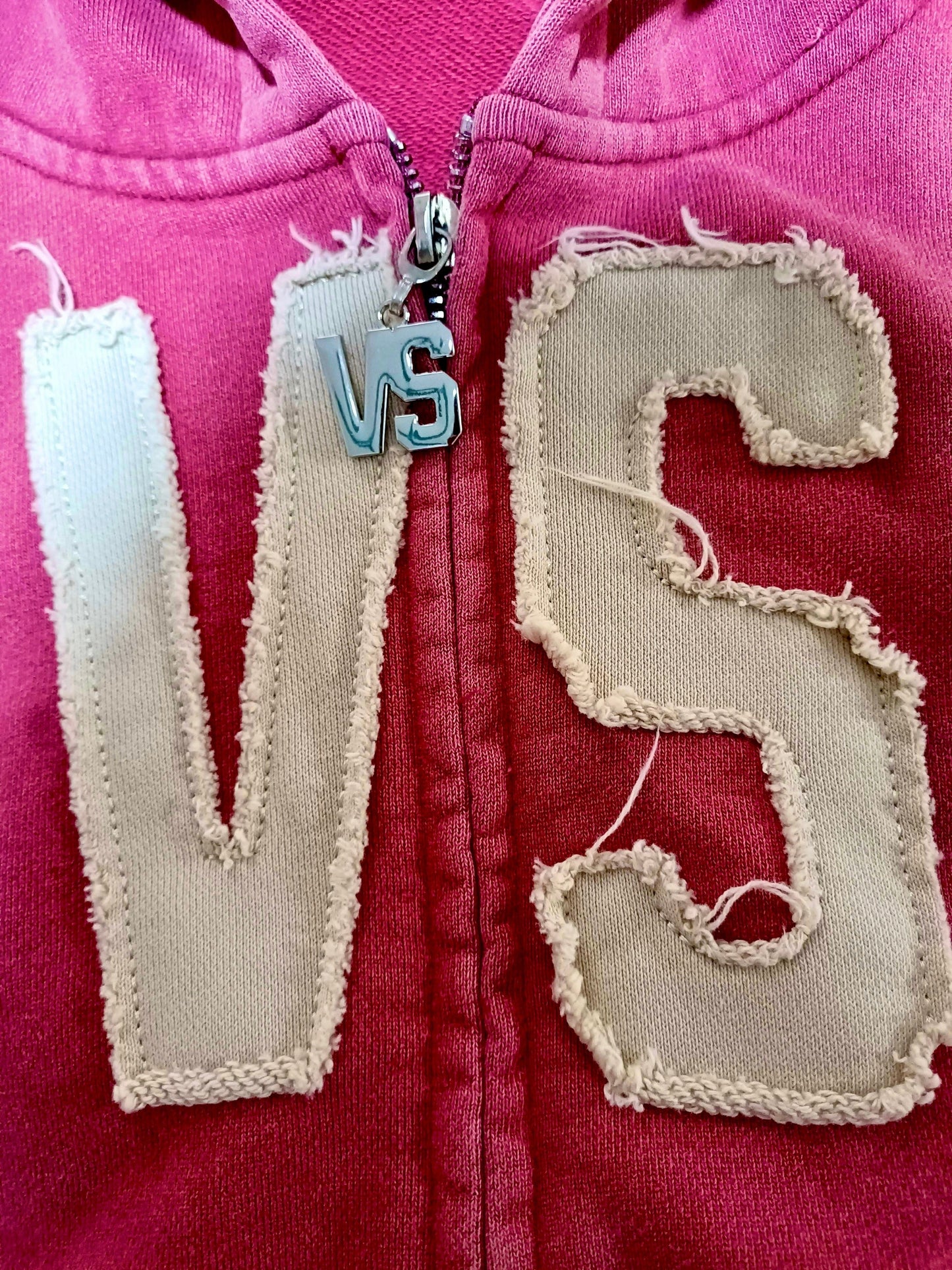 Me Vs Me Acid Washed Hoodie - Rosé Red