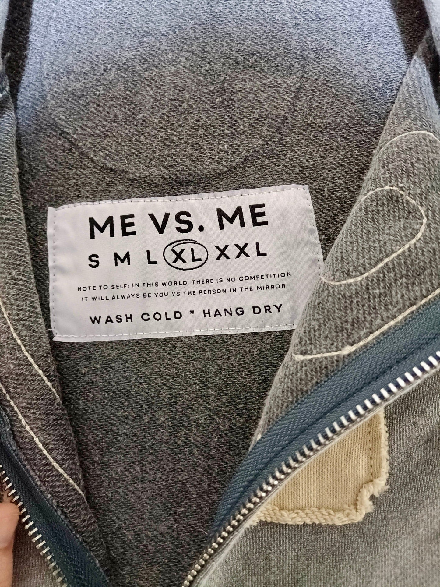 Me Vs Me Acid Washed Hoodie - Ash Grey